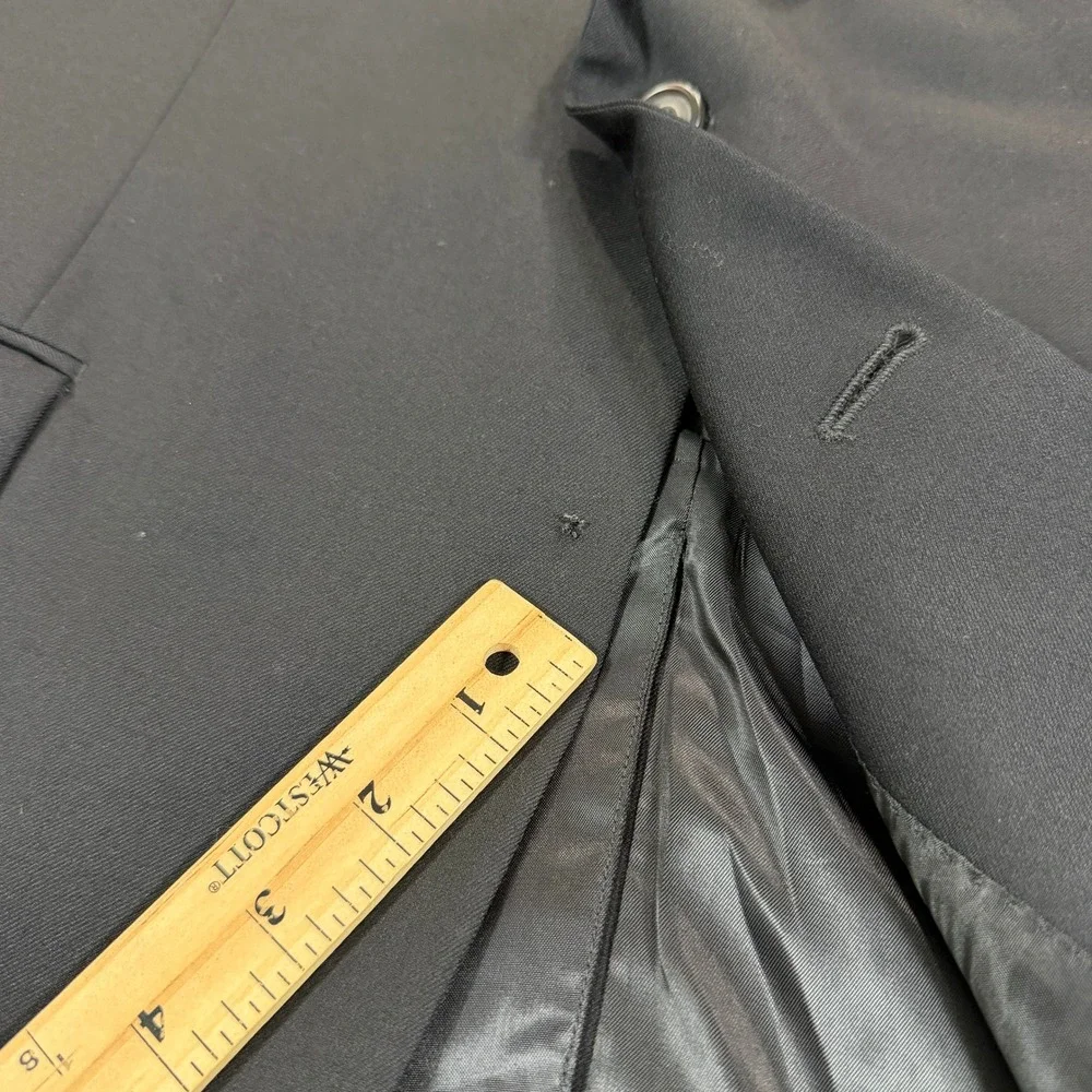 Lauren Ralph Lauren Mens 40R Black 100% Wool 2-Button Blazer Sport Coat 16390
